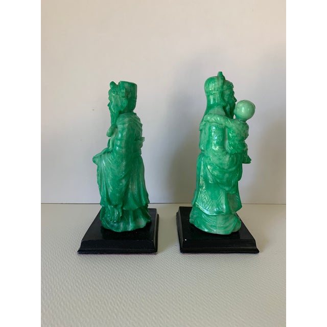 Vintage Asian Faux Jade Figurines a Pair Chairish
