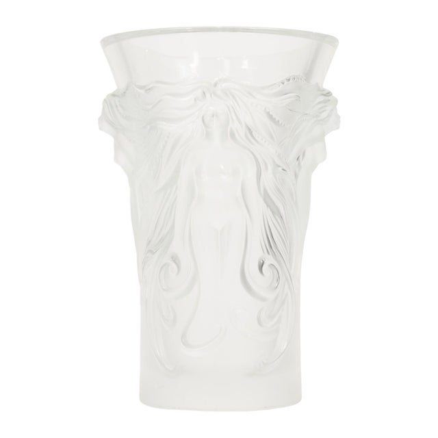 Lalique Frosted Lalique Crystal Vase From the Fantasia Collection For Sale - Image 4 of 5