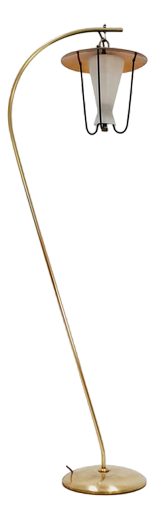 Mid-Century German Arc Floor Lamp in Brass, 1960s
