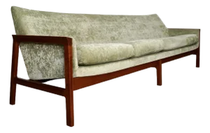 1960’s Mid-Century Danish Modern Long Teak Sofa