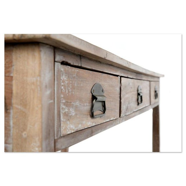 Wood Desk with 3 Drawers For Sale - Image 6 of 8