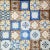 Beautiful handmade tiles in rich ochre and lightblue glazed colors with beautiful circular designs. Manufactured around...
