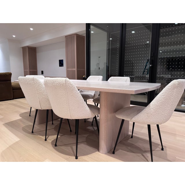 Custom Piece Oakwood Dining Table For Sale - Image 4 of 6