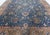 Antique Indian Navy Blue and Beige Handmade Wool Carpet For Sale - Image 4 of 9