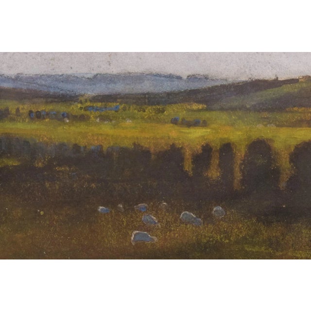 Forest Green Anonymous, Pre-Raphaelite Landscape, 1890s, Watercolor, Framed For Sale - Image 8 of 11