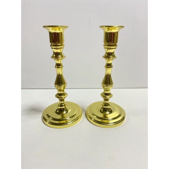 1990s Brass Candlesticks Set of 4 For Sale In Louisville - Image 6 of 7