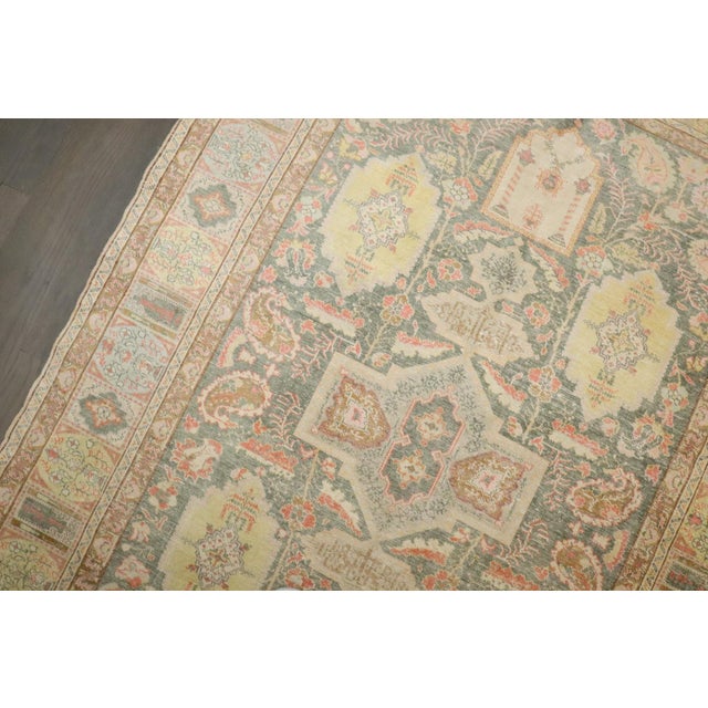 Early 20th Century Turkish Mercerized Cotton Keysari Rug - 4' x 5'7" For Sale - Image 9 of 10