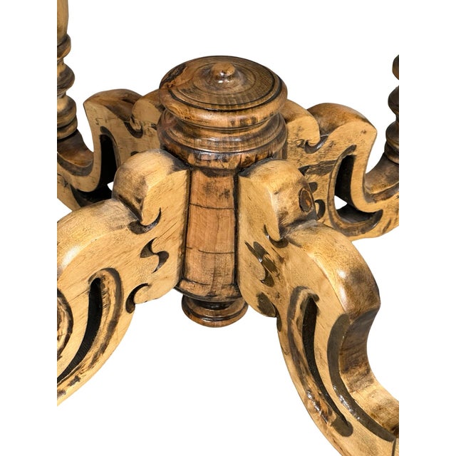 Wood 19th Century Swedish Pine Oval Pedestal Table For Sale - Image 7 of 10