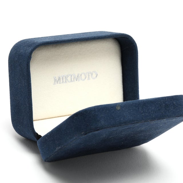 Early 21st Century Mikimoto Black South Sea Pearls & Diamond Dangle Earrings, 18k White Gold, 2 In., A Pair For Sale - Image 5 of 6