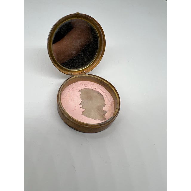 Metal Antique 1920s Art Deco Houbigant Paris Makeup Compacts Set of 4 For Sale - Image 7 of 12