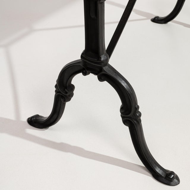 Brown Cast Iron Bistro Table with Oak Top, Antique, France, 20th Century For Sale - Image 8 of 13