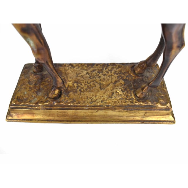 Mid 20th Century Bronze Horse on Base Model Figurine For Sale - Image 9 of 10