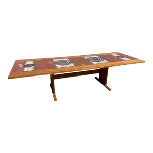 1970s Vintage Mid Century Modern Danish Teak Tile Table by Gangso Mobler
