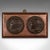 This is an antique mounted portrait plaque. An English, bronze and mahogany decorative wall panel, dating to the late...