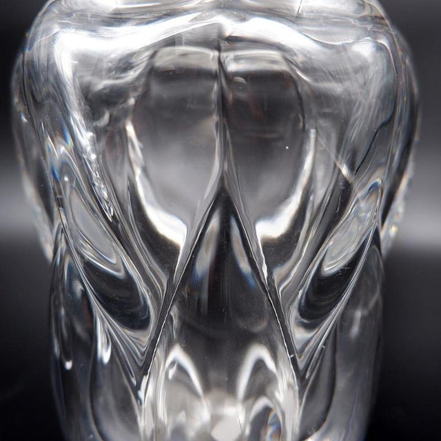 Pair of clear crystal vases by Antonio & Guido Bon for Val St Lambert - 1960s Wear consistent with age and useMeasures : Ø...