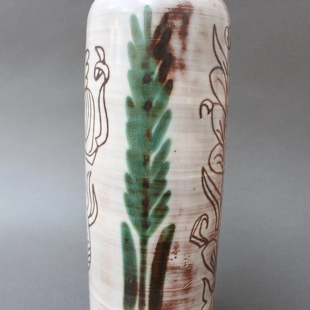 Vintage French Ceramic Flower Vase by Michel Barbier, 1960s For Sale - Image 12 of 15