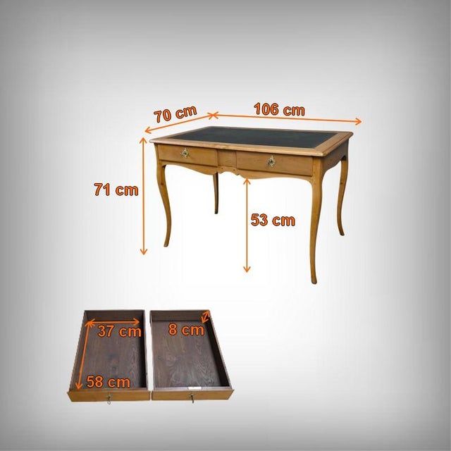 Small 18th Century Louis XV Desk in Apple and Cherry Wood For Sale - Image 13 of 14