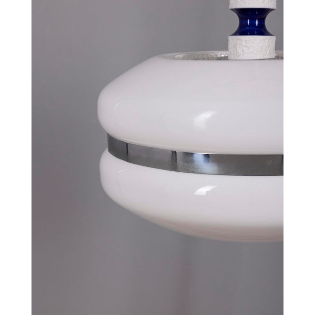 Vintage Italian White Plastic Pendant, 1970s For Sale - Image 3 of 10