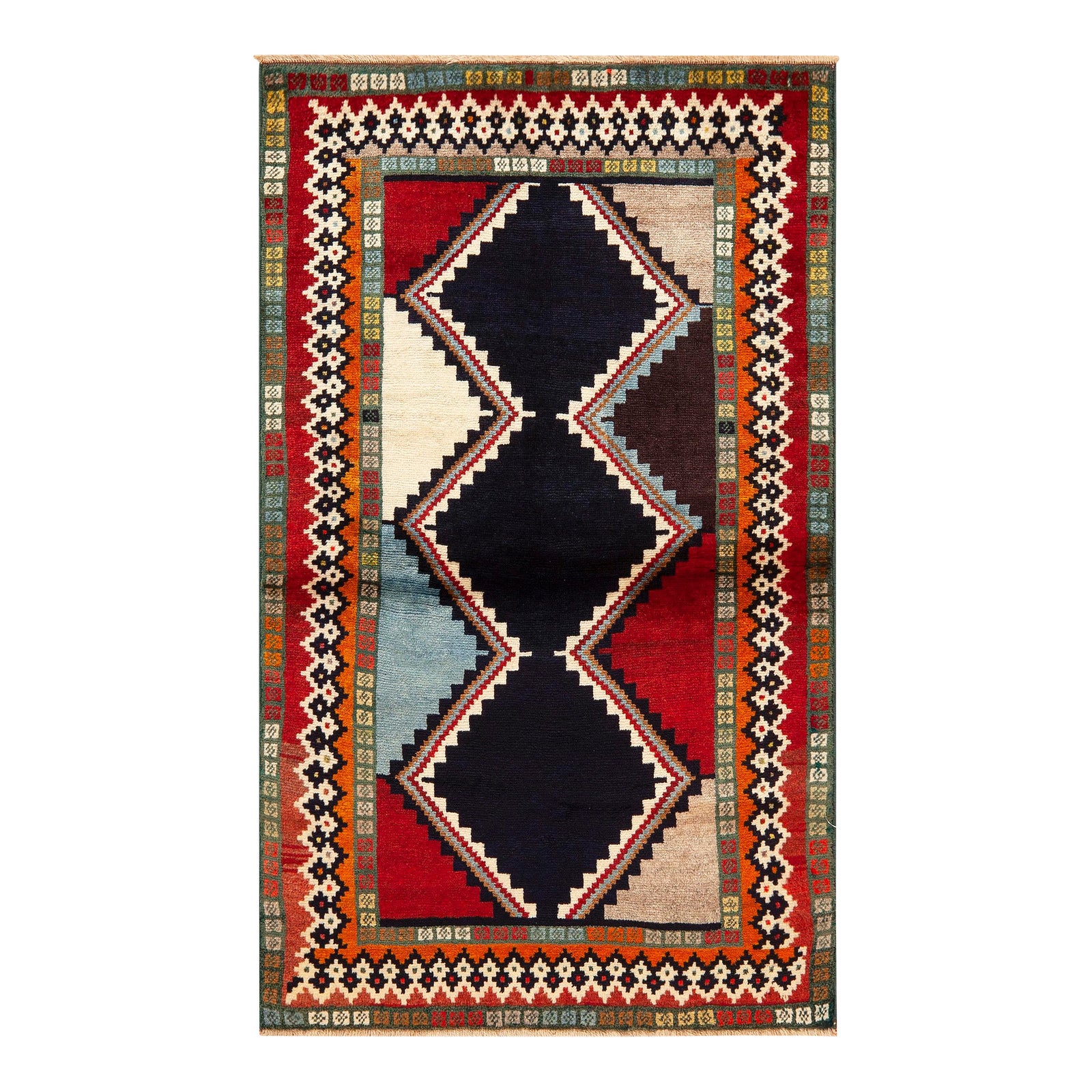 Nazmiyal Collection Vintage Persian Gabbeh Rug | Chairish