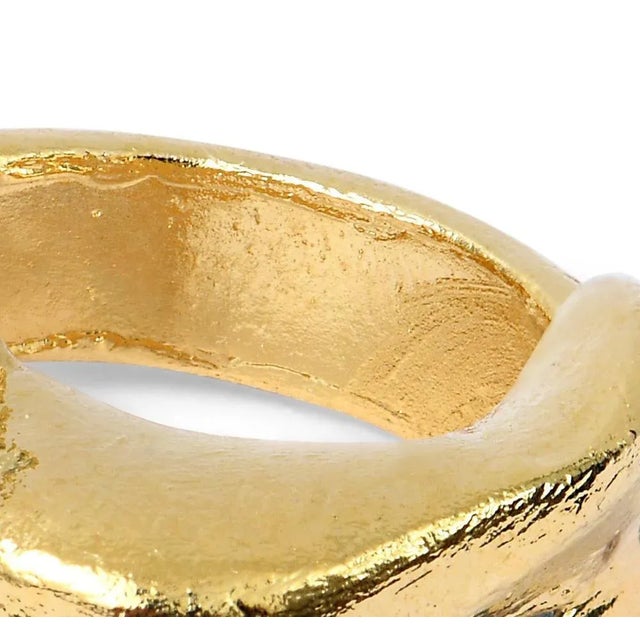 Wonder Sapiens 4 Hand-Sculpted Ring in 24k Gold-Plated Bronze by Marion Fillancq For Sale - Image 4 of 8