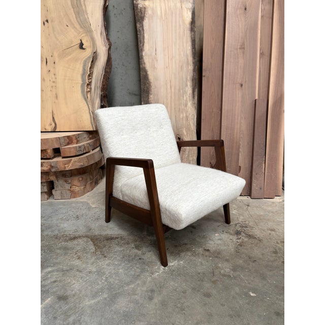 Cream Vintage Mid Century Lounge Chairs For Sale - Image 8 of 10