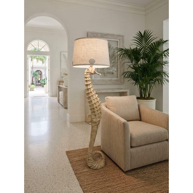 Vintage Sculptural Resin Seahorse Floor Lamp For Sale - Image 11 of 12