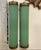 Pair Skyscraper Vintage Art deco light Old Lamp Wall Sconces Fixture Brass & Green Glass Rod Ship Light Excellent Working...