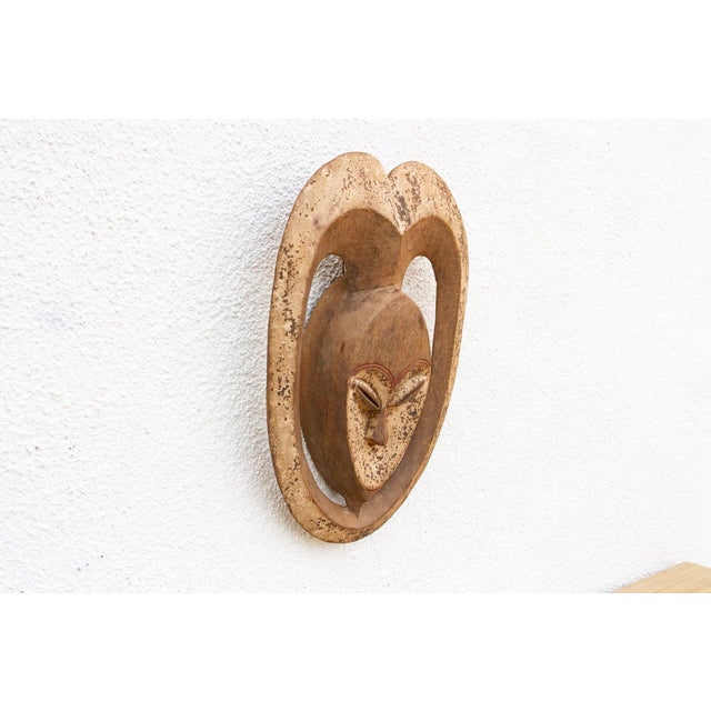 African Vintage African Kwele Village Mask For Sale - Image 3 of 6