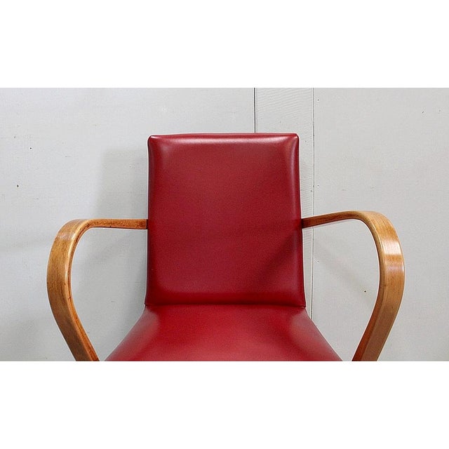 Beech Chair in the style of Baumann, 1950s For Sale - Image 4 of 18