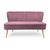 2020s Harlow Mauve Velvet Channel Back Wingback Bench For Sale - Image 5 of 5