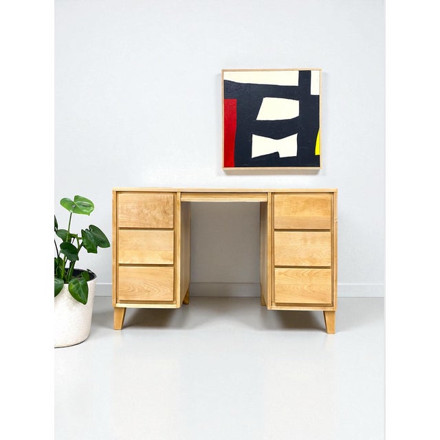 Mid-Century Modern 1960s Leslie Diamond for Conant Ball Desk For Sale - Image 3 of 7