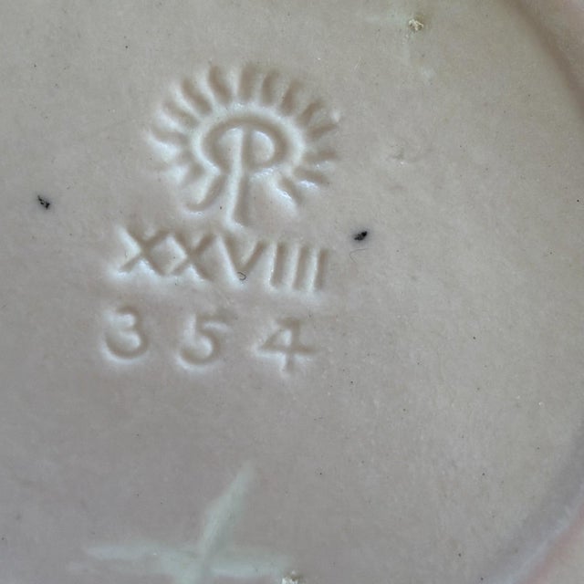 Sculpture Materials 1928 Rookwood Pottery Pink Matte Vase Double Handles Shape 354 Arts & Crafts 3x5 For Sale - Image 7 of 11