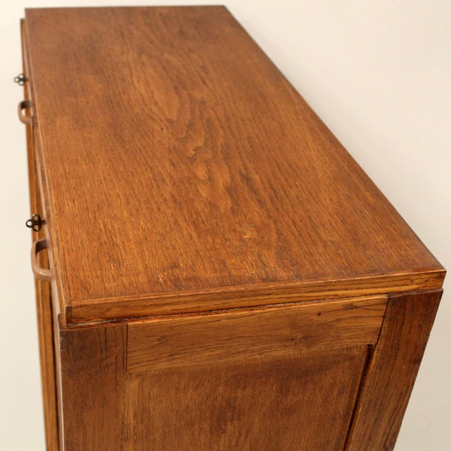 Vintage Filing Cabinet in Oak, 1930s For Sale - Image 10 of 12