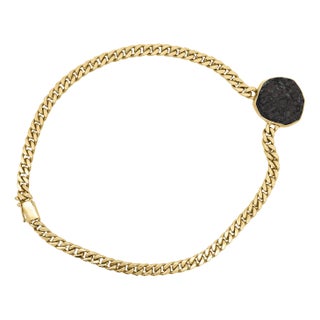 Antique Biblical Coin Bezel Set in 14k Yellow Gold Necklace For Sale