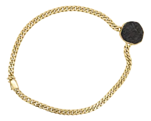 Antique Biblical Coin Bezel Set in 14k Yellow Gold Necklace