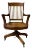 English Industrial Oak "Captain Chair" or Swivel Chair, Circa 1900's For Sale