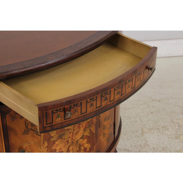 1930s Stiehl Vintage 1 Drawer Commode Demilune Cabinet For Sale - Image 5 of 18