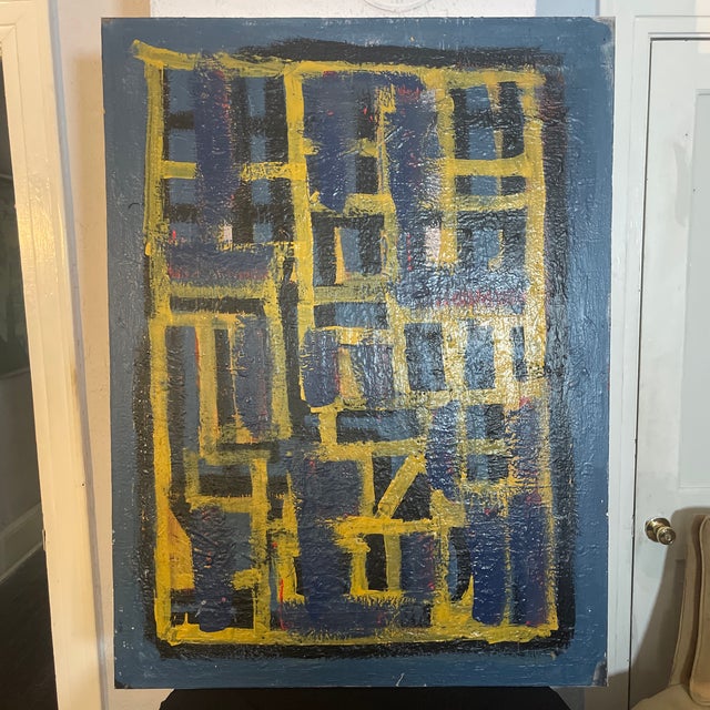 John Frates “Distance Lights” Mid Century Modern Abstract , COA,Hang Multi-Directional, 48x36”x1 1/2in., #1708, Free Delivery to Some Locations For Sale In Jacksonville, FL - Image 6 of 7