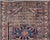 Ink Blue Antique Bibiakabad Rug With Layered Medallion and Geometric Design in Background For Sale - Image 8 of 12