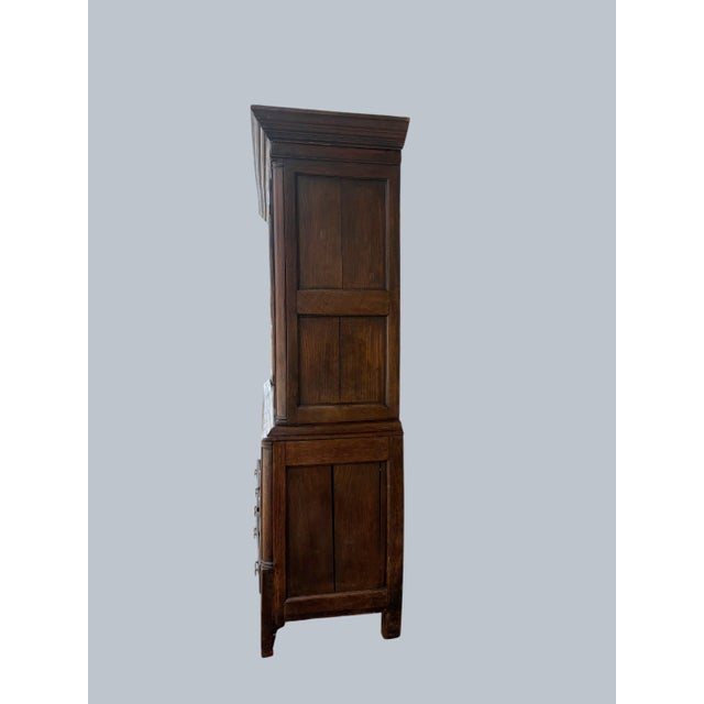 A Substantial Period Oak Linen Cabinet / Armoire c.1780 For Sale - Image 4 of 9