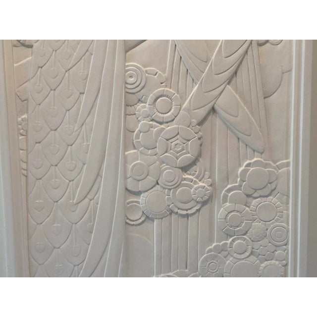 1990s Gorgeous One of a Kind Post Modern Contemporary Three Dimensional Fiberglass Peacock Wall Art Mural For Sale - Image 5 of 12