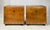 Vintage Henredon Attributed Asian Asian-Inspired Walnut Nightstands / Cabinets – Pair For Sale - Image 15 of 16