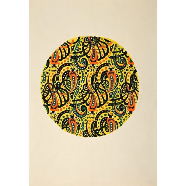 Composition 6 is an original drawing in tempera realized by Clément Kons (1879-1956). Very good conditions. No signature....