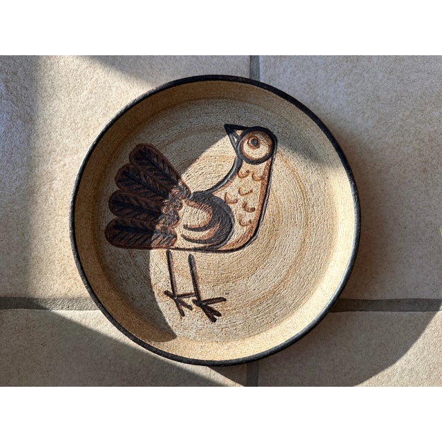 A handcrafted ceramic art plate from the renown Sgrafo-Modern manufactory. This is an authentic iconic piece from their...