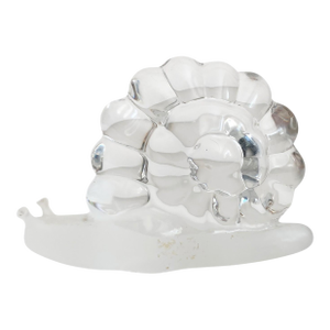 Transparent Glass Snail Paperweight Shelf Decor
