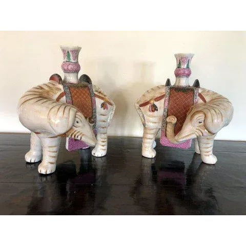 Exquisite set of Mottaheddeh for Winterthur Elephant Candlesticks. These are no longer available from Winterthur, which is...