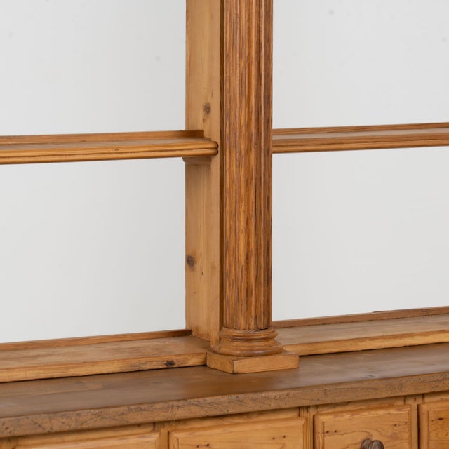 Large 19th Century Danish Pine Bookcase Display Cabinet Apothecary For Sale - Image 9 of 18