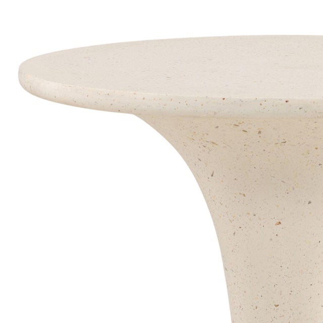 Ivory Terrazzo Hourglass Outdoor Bar Table For Sale - Image 4 of 4