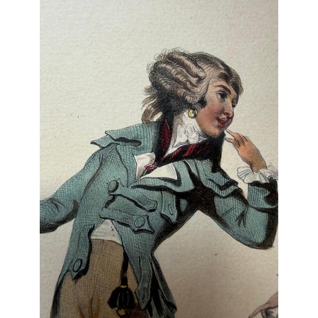 Achille Devéria, Promenade Costume, 1847, Lithograph For Sale - Image 4 of 12