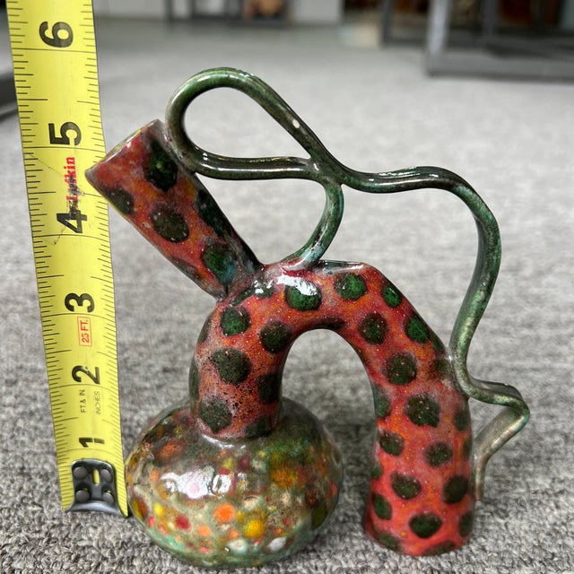 1990s Ceramic Sculpture Vase in the Style of George Ohr For Sale - Image 5 of 6